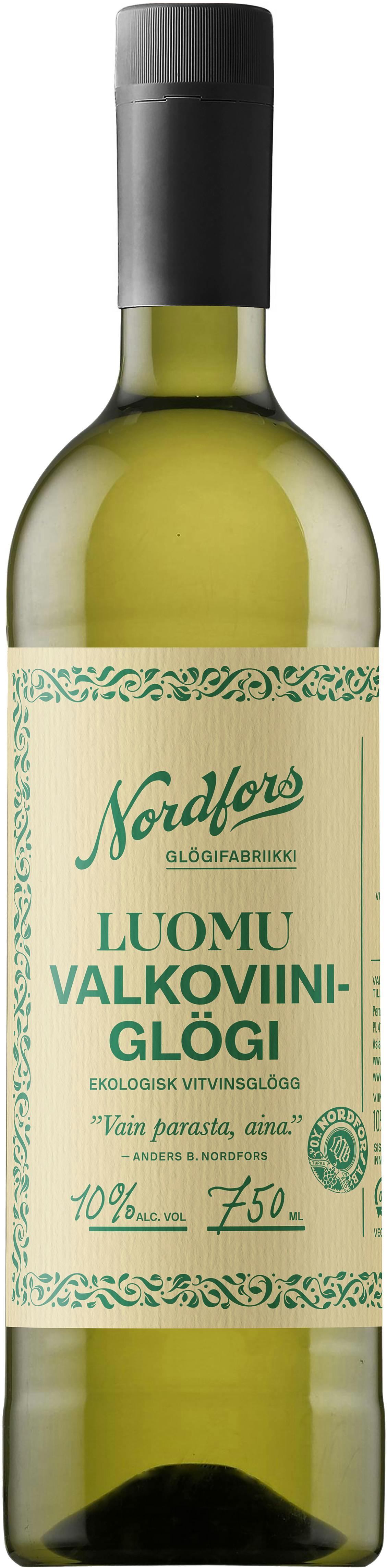 Nordfors Luomu Valkoviiniglögi muovipullo